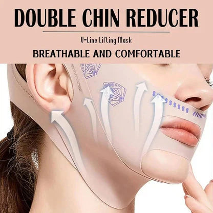 V Lifting Mask Double Chin Reducer & Elastic Face Slimming Strap