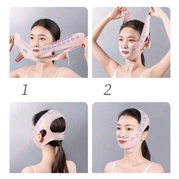 V Lifting Mask Double Chin Reducer & Elastic Face Slimming Strap