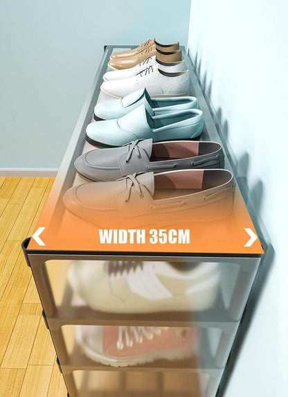 Metal Shoe Rack With Coat Hooks – Dustproof Organizer